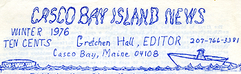 Casco Bay Island Development Association Newsletter