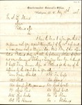 Letter from the Quartermaster General's Office, Washington, D.C., to Mayor Stevens of Portland by Quartermaster General