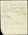 Letter from the Mayor of Belfast to the Mayor of Portland by Nehemiah Abbott