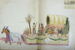 Painted Sketch for "Pioneers of Arookstook" Parade Float by Joseph A. Damon