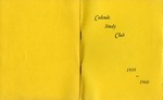 Calends Study Club : 1959 - 1960.