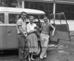Family group with Volkswagen Bus, 1960