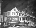 Congress Street at State Street fire scene, 1945