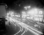 Congress Street between Forest Avenue and Oak Street at night, 1954