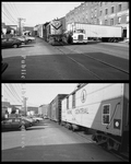 Freight train traffic on Commercial Street, 1983