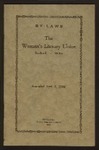 1924 By-Laws by Woman's Literary Union